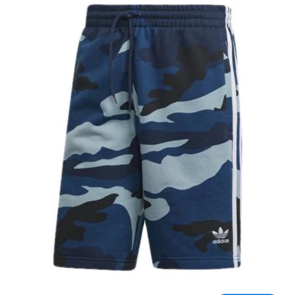 Adidas Men's Athletic Blue Camo Shorts‎